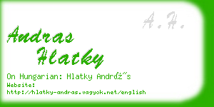 andras hlatky business card